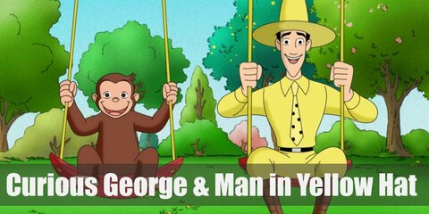 Curious George and The Man in the Yellow Hat Costume