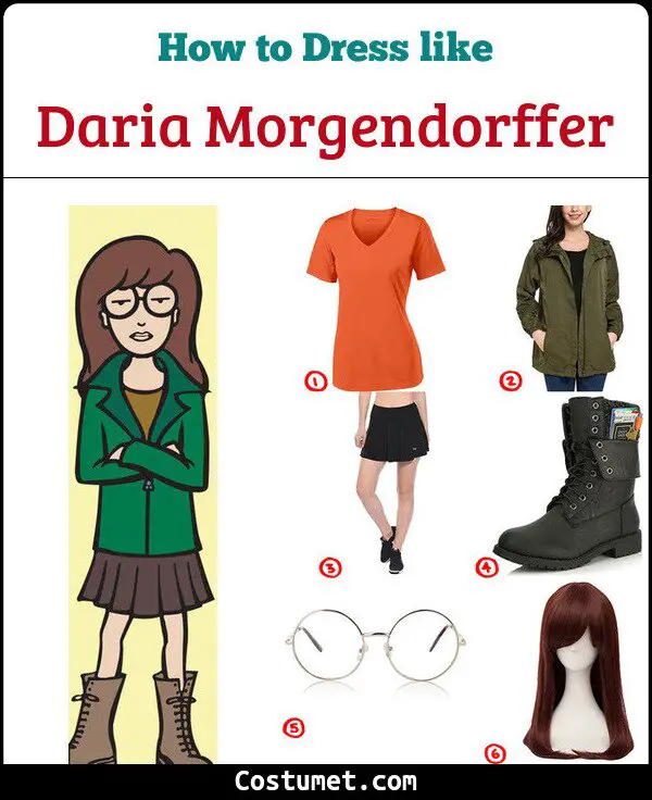 Daria Morgendorffer Costume for Cosplay & Halloween