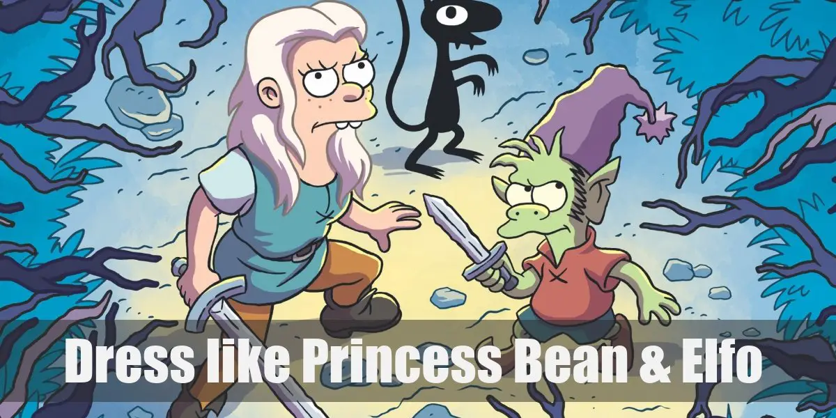 Princess Bean & Elfo (Disenchantment) Costume for Cosplay & Halloween