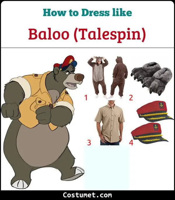 Baloo (Talespin) Costume for Cosplay & Halloween