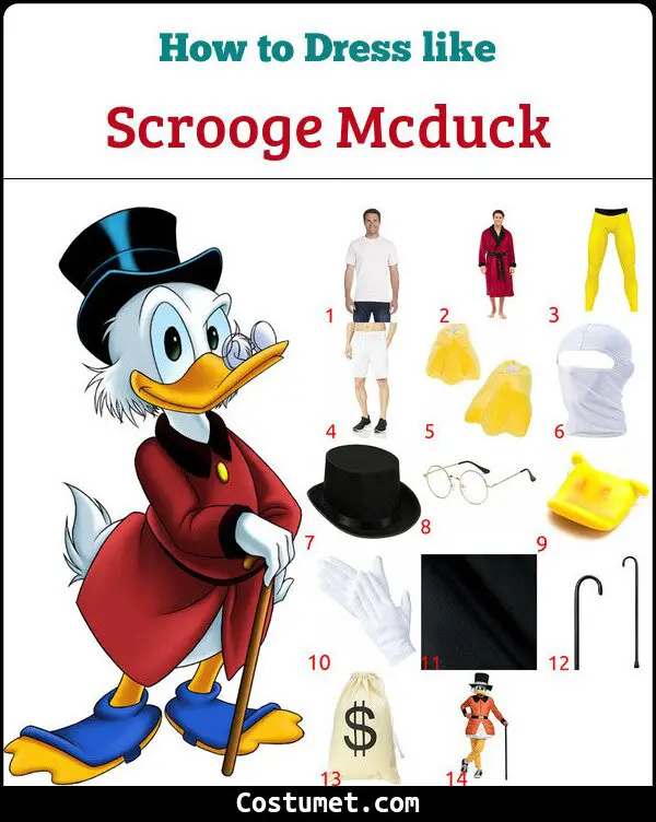 Scrooge Mcduck Costume for Cosplay & Halloween