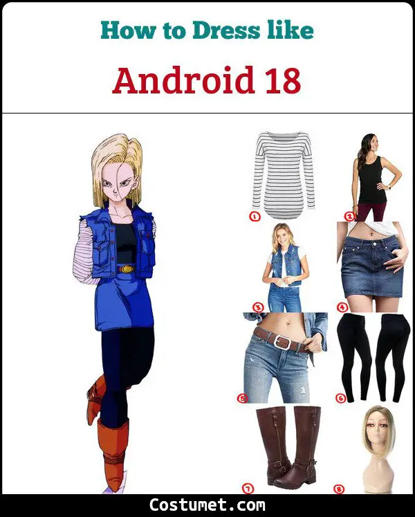 Android 18 Costume for Cosplay & Halloween