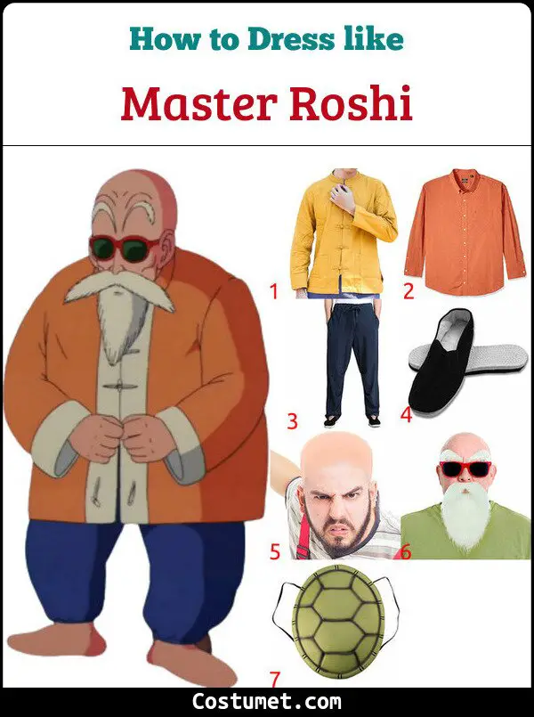 Master Roshi Costume for Cosplay & Halloween