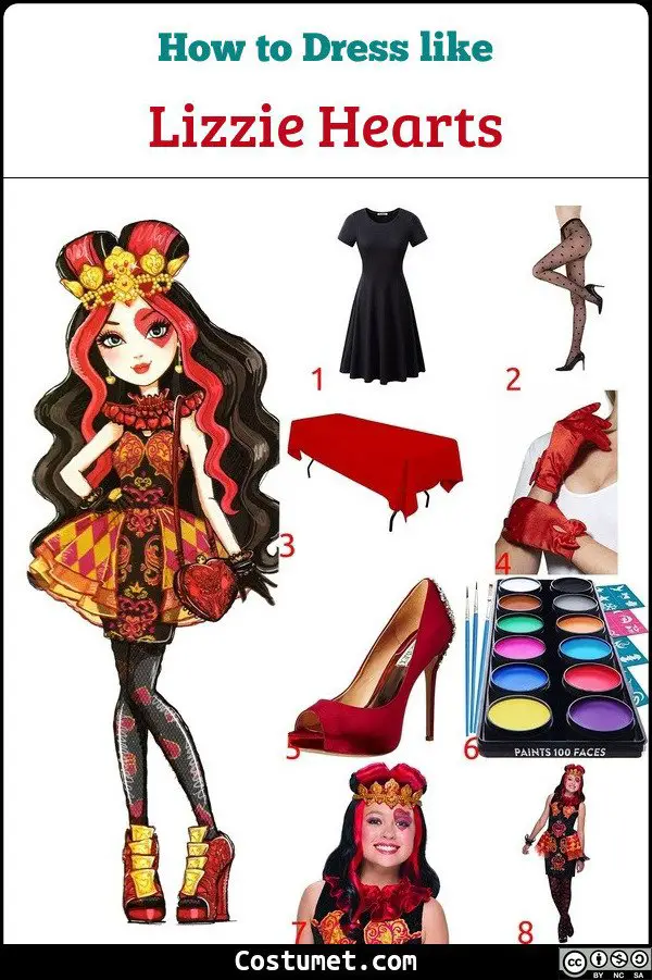 Lizzie Hearts Costume for Cosplay & Halloween