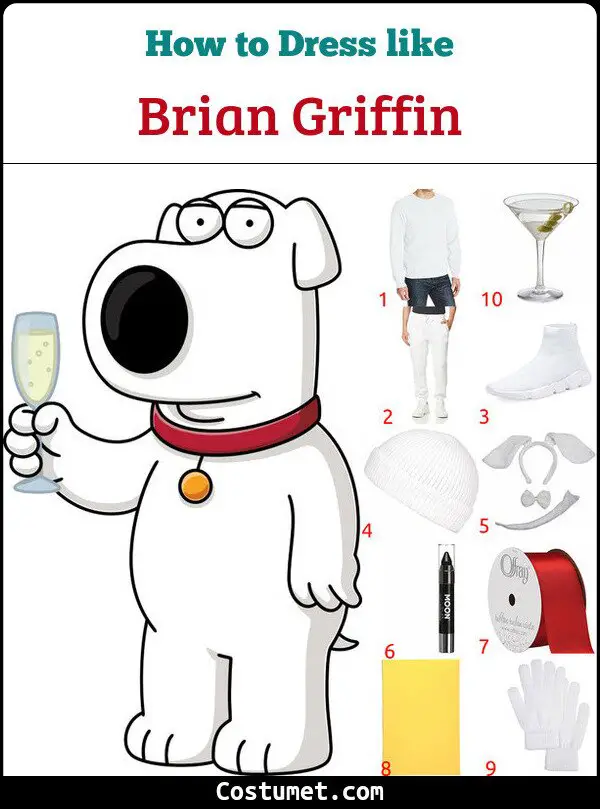 Brian Griffin Costume for Cosplay & Halloween