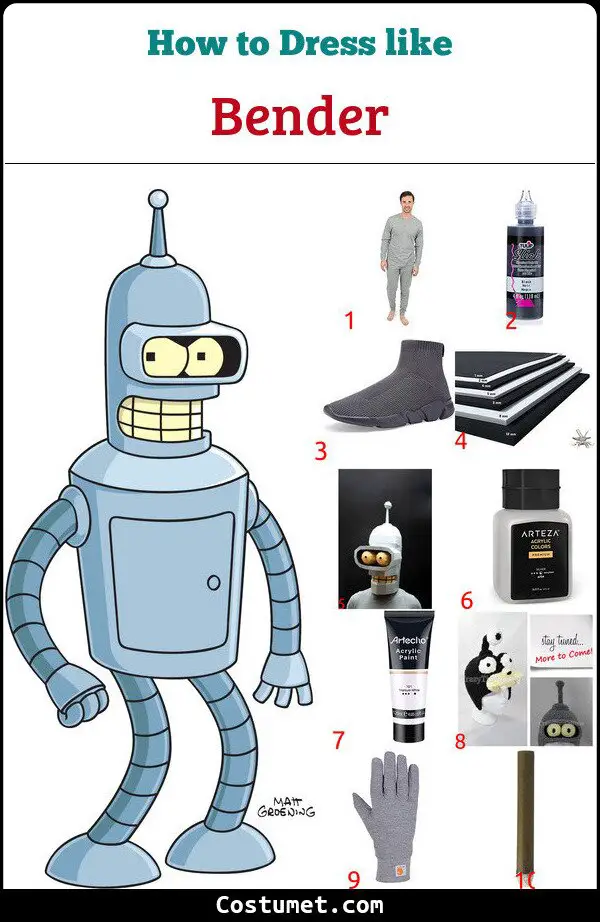 Bender Costume for Cosplay & Halloween