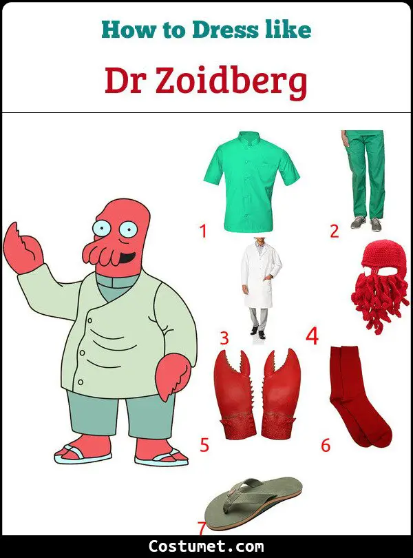 Dr Zoidberg Costume for Cosplay & Halloween