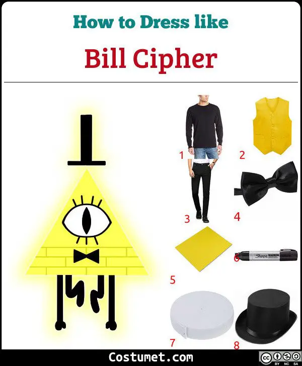 Bill Cipher Costume for Cosplay & Halloween