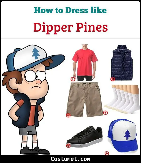 Dipper Pines Costume for Cosplay & Halloween