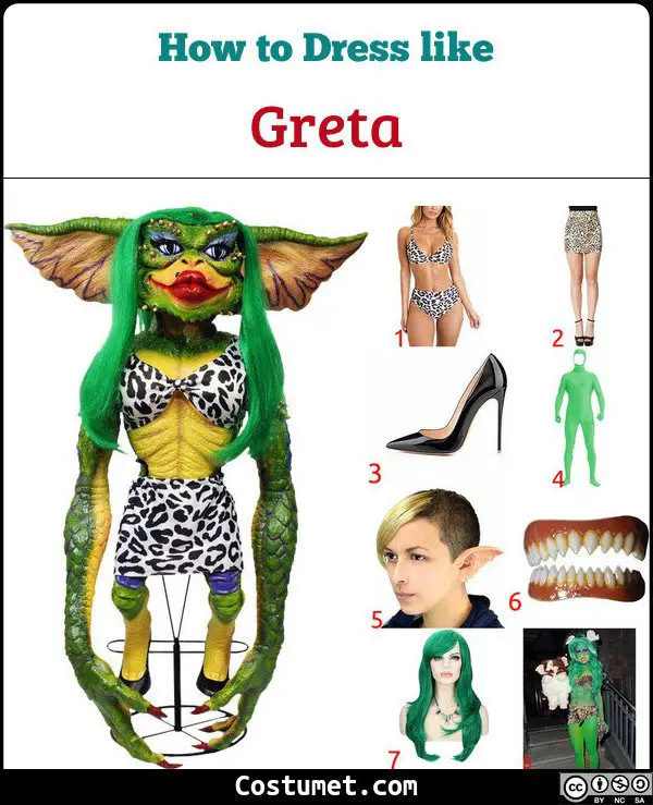 Greta Gremlins Costume for Cosplay & Halloween. 