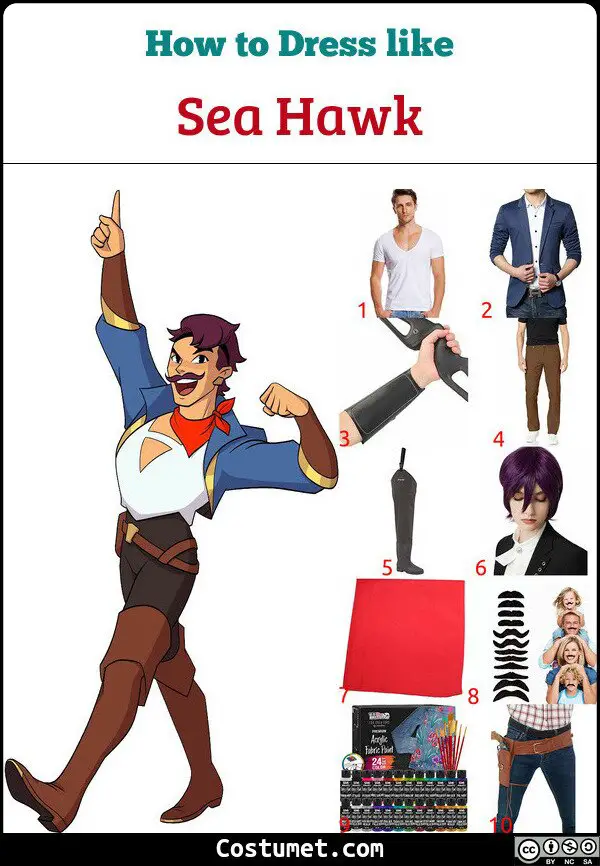 Details about   She-Ra And The Princess Of Power Sea Hawk Uniform Cosplay Costume