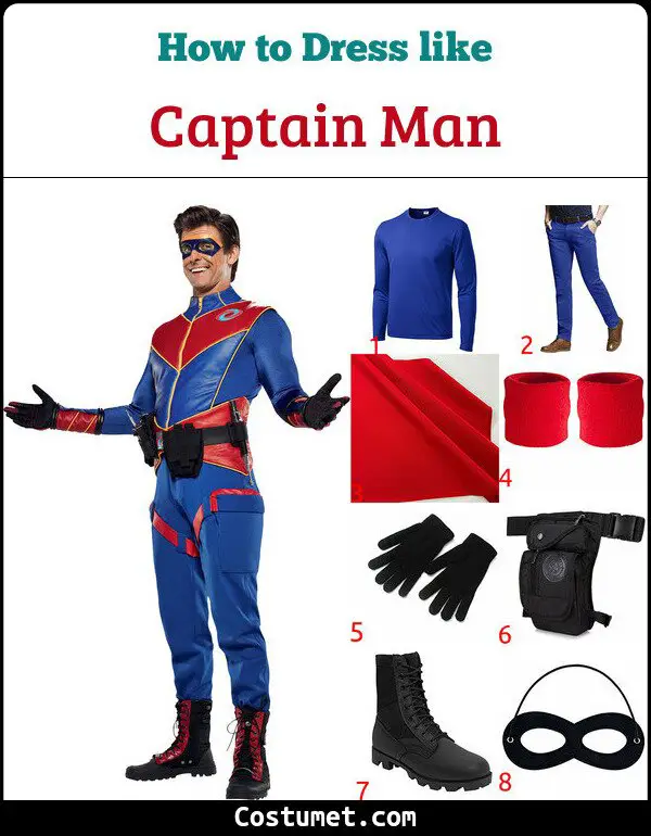 Captain Man Costume for Cosplay & Halloween