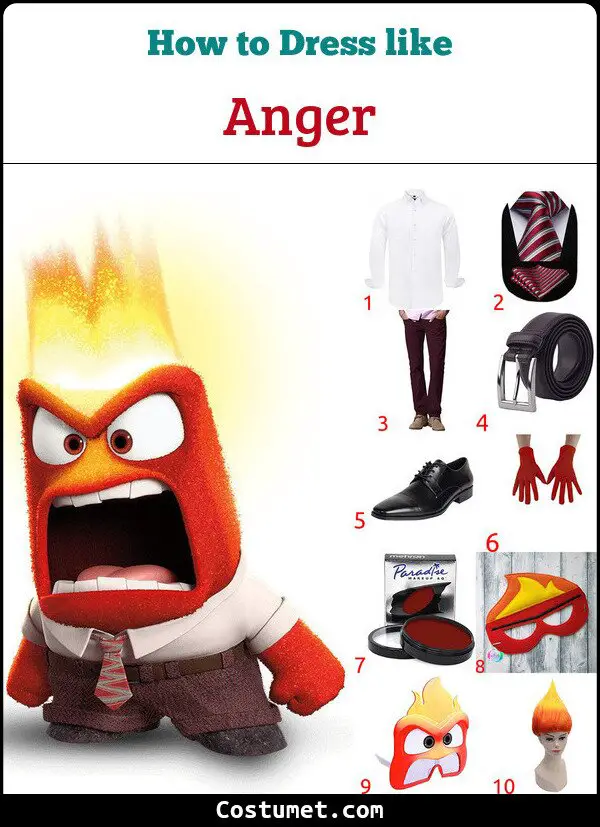 Anger Costume for Cosplay & Halloween