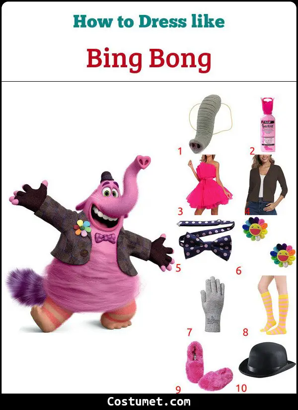 Bing Bong's Costume from Inside Out for Cosplay & Halloween