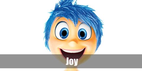 Inside Out Joy characters’ costume is a yellow skater dress and blue hair.