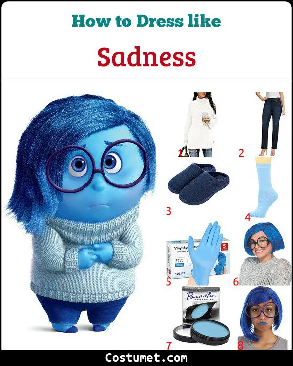 Sadness Costume for Cosplay & Halloween