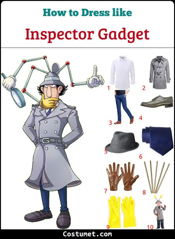 Inspector Gadget Costume for Cosplay & Halloween