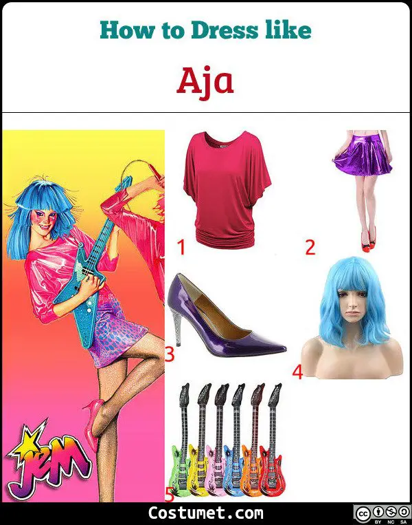 Aja Jem And The Holograms Costume for Cosplay & Halloween