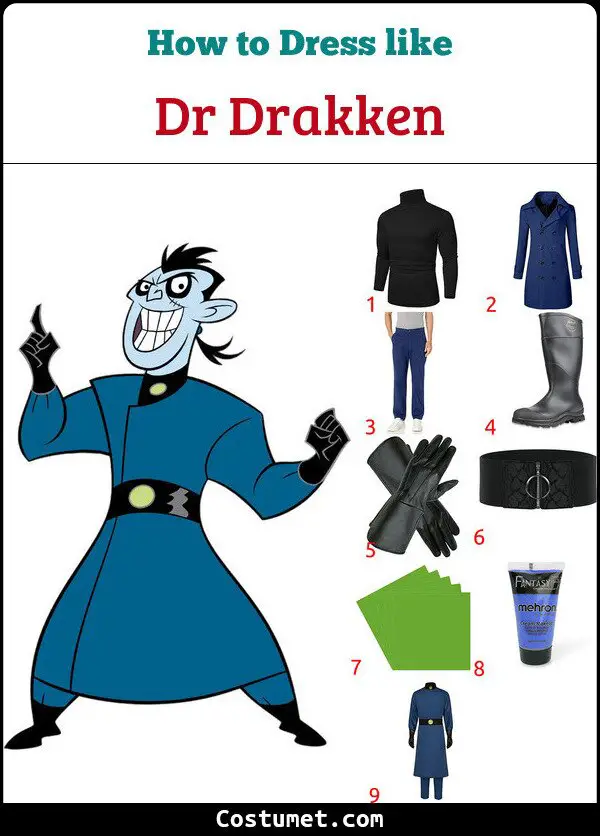 Dr Drakken Costume for Cosplay & Halloween