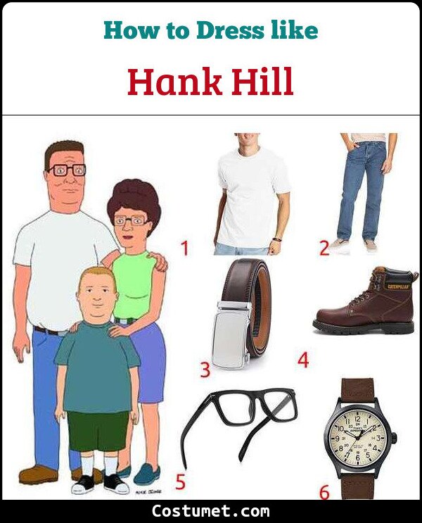 Hank Hill Costume for Cosplay & Halloween