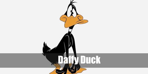 Daffy Duck’s costume can be recreated with a black fuzzy sweater and pants, mask, a leg warmer, and a pair of duck slippers. 
