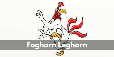Rock the Foghorn Leghorn costume look with this chicken or rooster hoodie and the yellow chicken feet slipper!