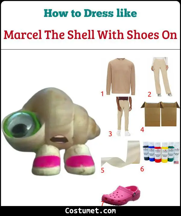 Marcel The Shell With Shoes On Costume for Cosplay & Halloween