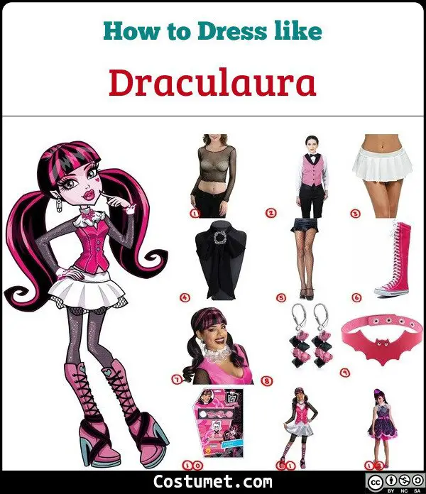Draculaura Costume for Cosplay & Halloween