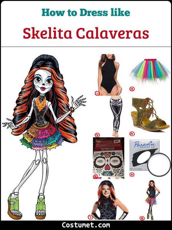 Skelita Calaveras Costume for Cosplay & Halloween