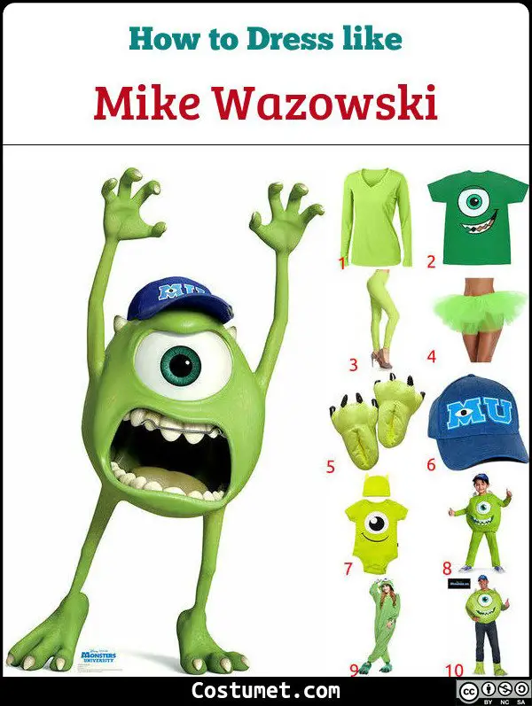 Mike Wazowski Costume for Cosplay & Halloween