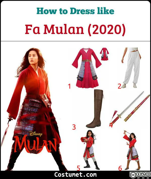 Fa Mulan (2020) Costume for Cosplay & Halloween