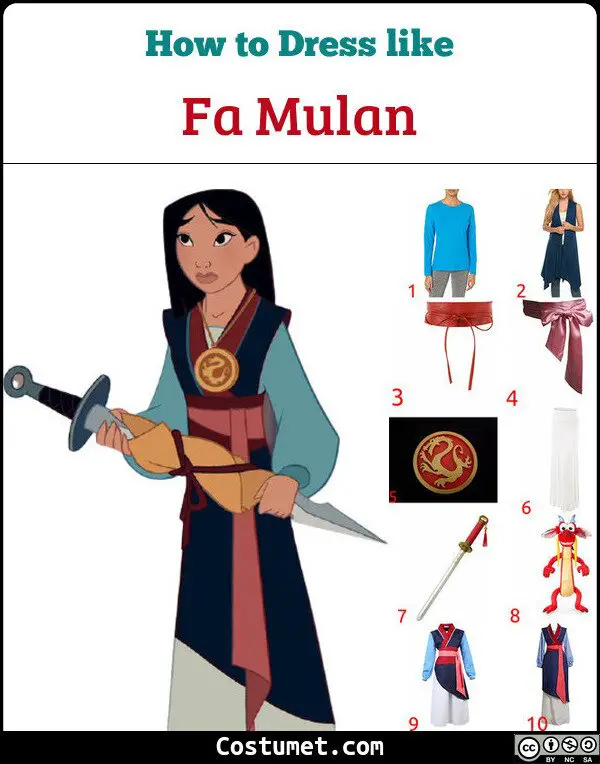 Fa Mulan Costume for Cosplay & Halloween