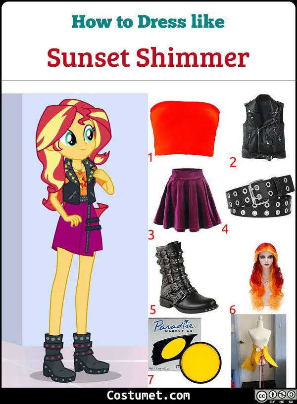 Sunset Shimmer Costume for Cosplay & Halloween