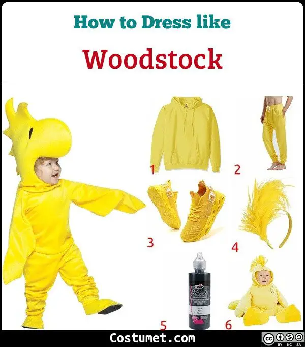 Woodstock Costume for Cosplay & Halloween