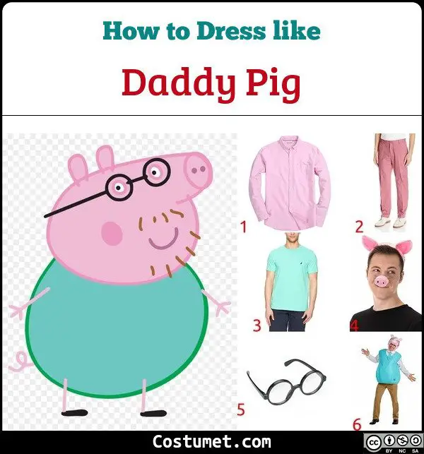 Daddy Pig Costume for Cosplay & Halloween