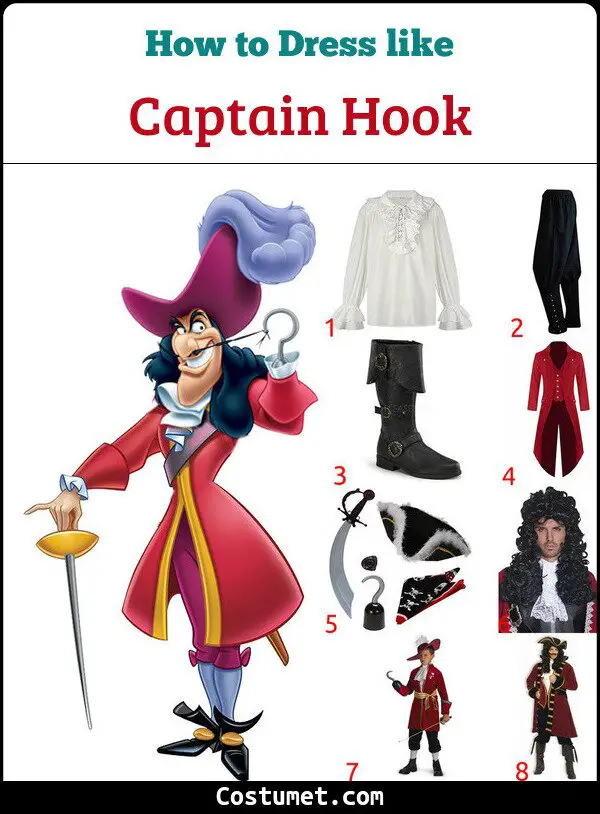 Captain Hook Costume for Cosplay & Halloween