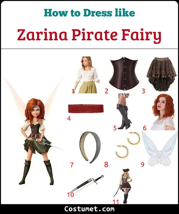 Zarina Pirate Fairy Costume for Cosplay & Halloween