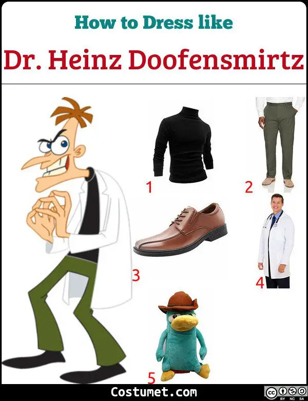 Dr. Heinz Doofenshmirtz Costume for Cosplay & Halloween