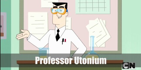 Professor Utonium's costume comes with a white lab coat, neck tie, and pants. He also has a cigar pipe.