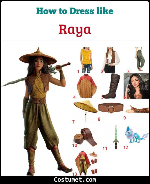 Raya Costume for Cosplay & Halloween