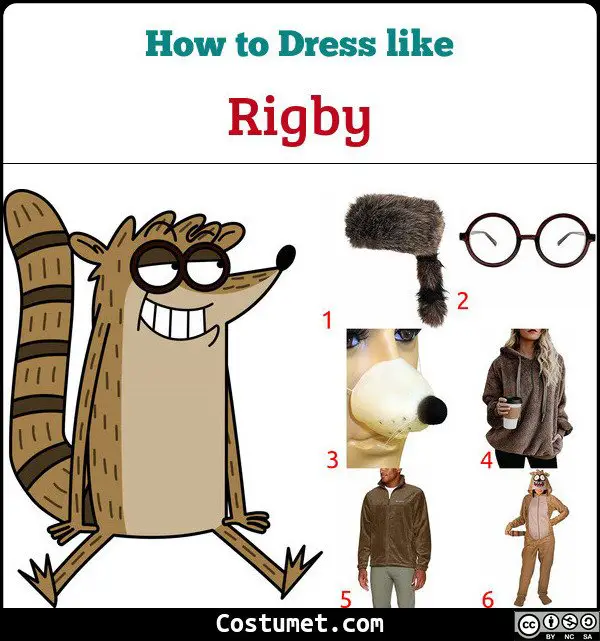 Rigby from Regular Show Costume for Cosplay & Halloween