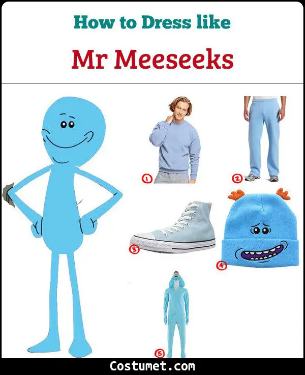 Mr Meeseeks Costume for Cosplay & Halloween