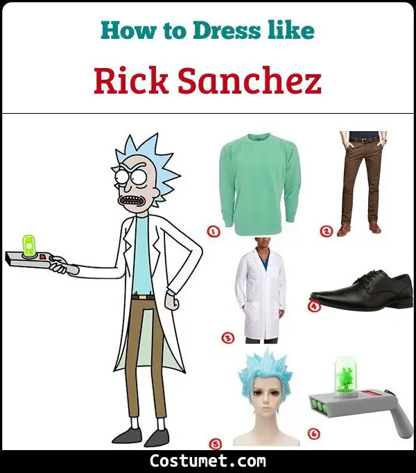 Halloween Rick Sanchez Rick And Morty Costume Short Sleeve Unisex | My ...