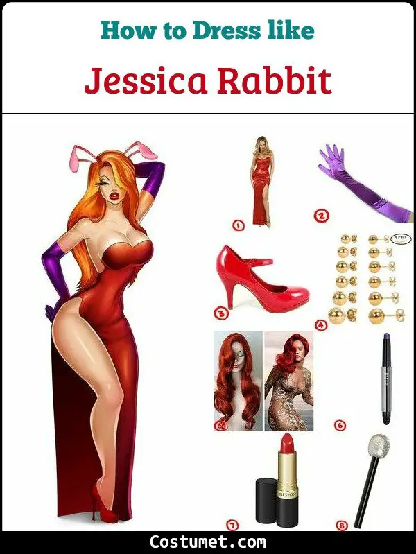 Jessica Rabbit Costume for Cosplay & Halloween