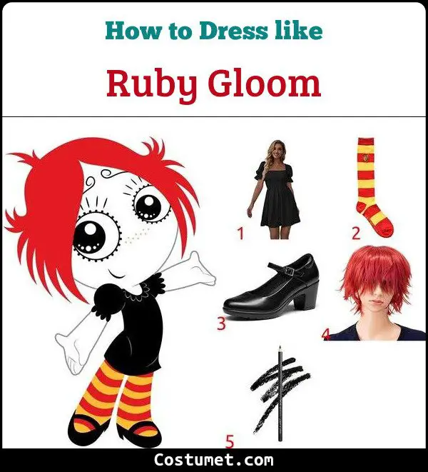 Ruby Gloom Costume for Cosplay & Halloween