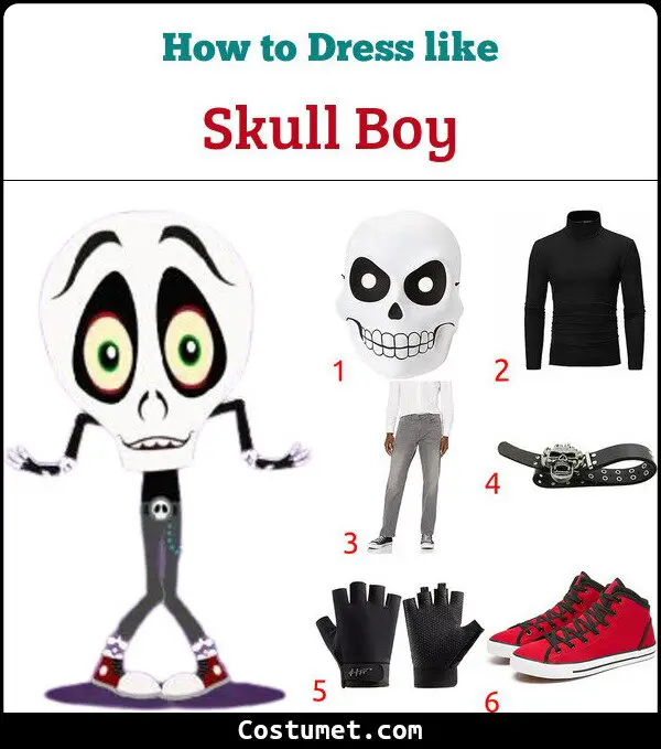 Skull Boy Costume for Cosplay & Halloween
