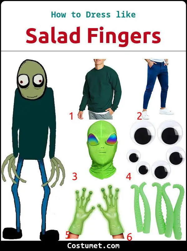 Salad Fingers Costume for Cosplay & Halloween