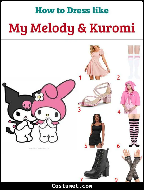 My Melody & Kuromi Costume for Cosplay & Halloween