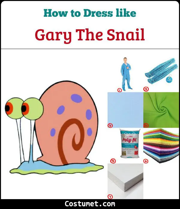 Gary The Snail Costume for Cosplay & Halloween