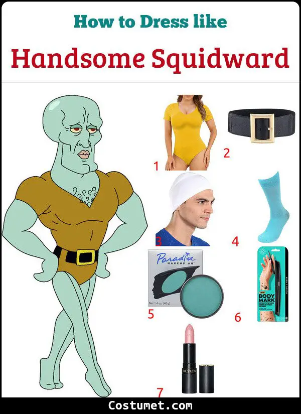 Handsome Squidward Costume for Cosplay & Halloween